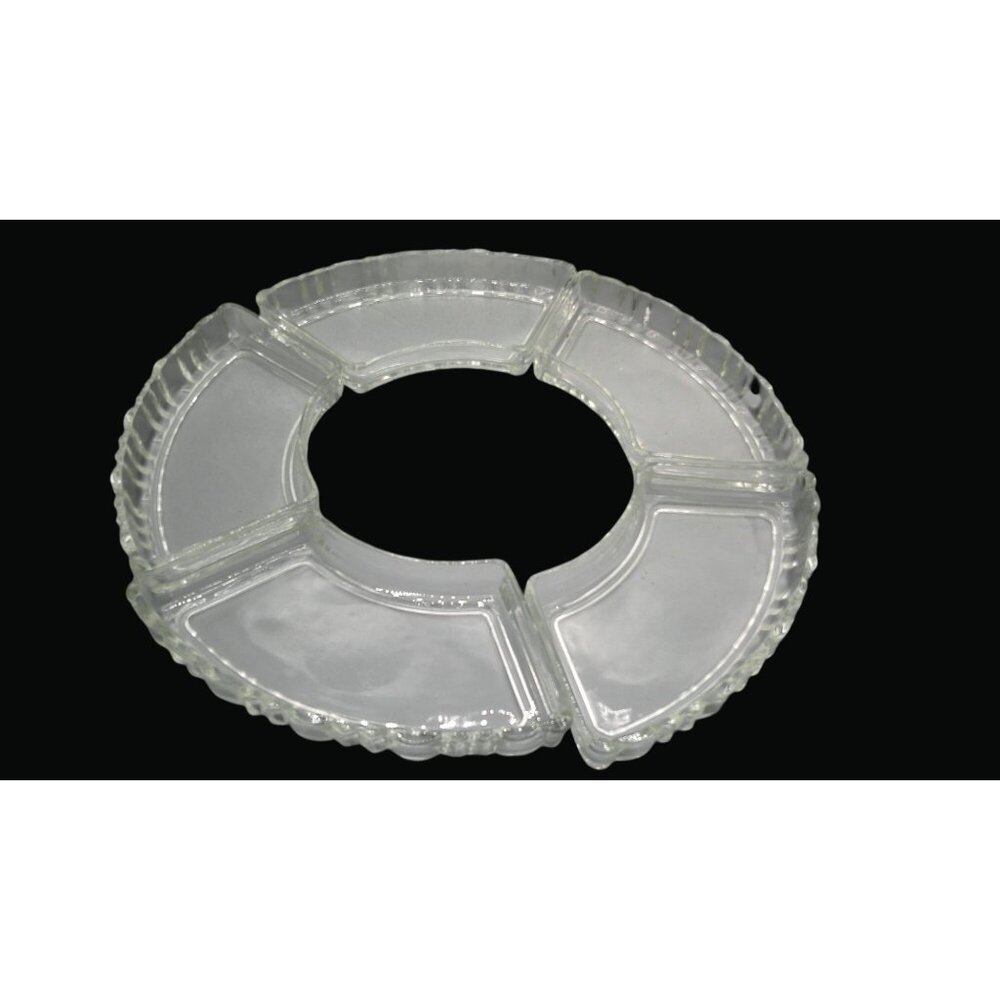 Clear Glass Sectional Serving Dishes Set Of 5 T01 B